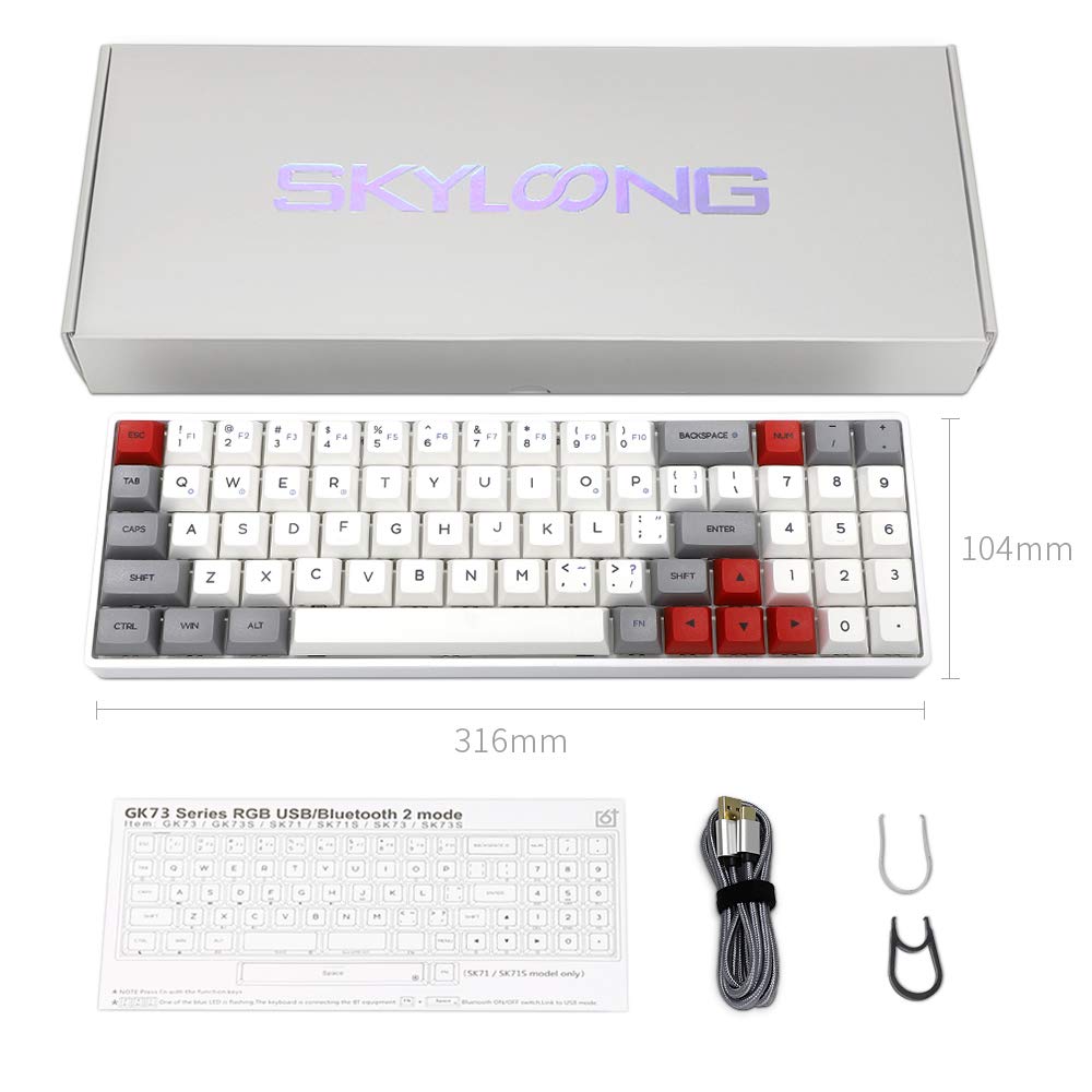 スキーボード Amazon | Yunzii SK71 71キー ホットスワップ可能な有線メカニカル